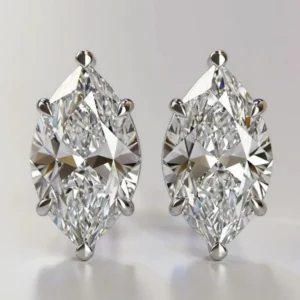 1ct marquise solitaire diamond earrings