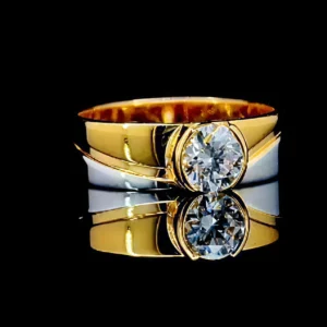 bold mens solitaire diamond ring
