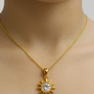 crown chakra sun diamond pendant