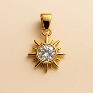 crown chakra sun diamond pendant