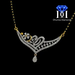 floral diamond mangalsutra