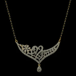 floral diamond mangalsutra