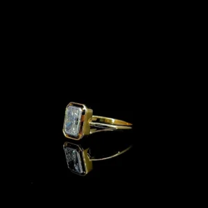 radiant cut diamond solitaire ring