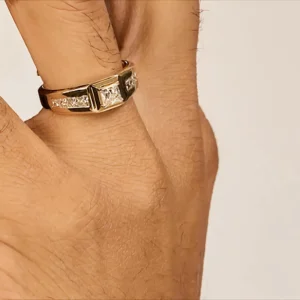 signature lab grown diamond mens ring