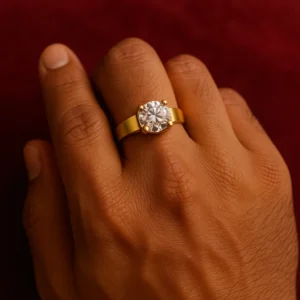 crownfit 1.5 ct men solitaire diamond ring
